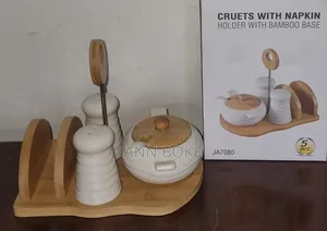 *Ja7080 or Ja7923 5pc Ceramic Cruets Napkin Holder Now