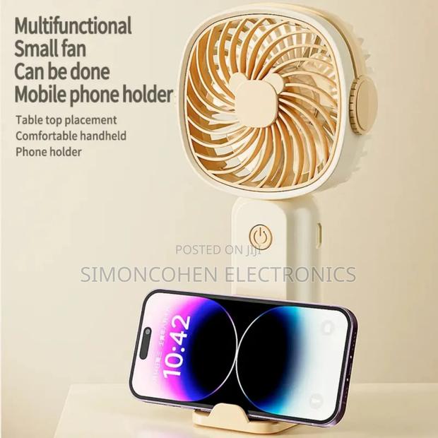 Portable Multifunctional Handheld Fan With Phone Holder - main view