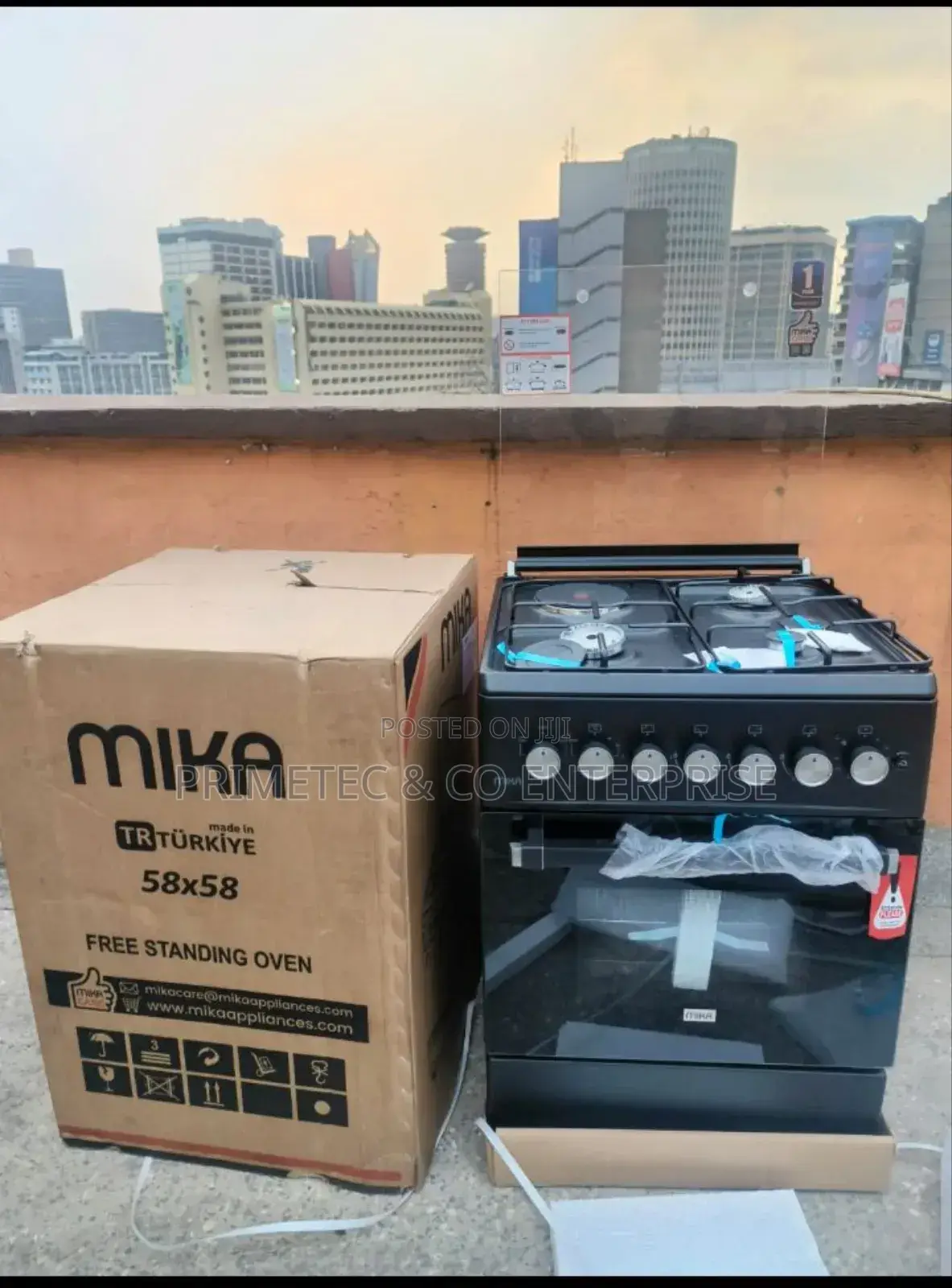 Marble Mika Standing Cooker 58 X 58 Cm 3gas + 1electric
