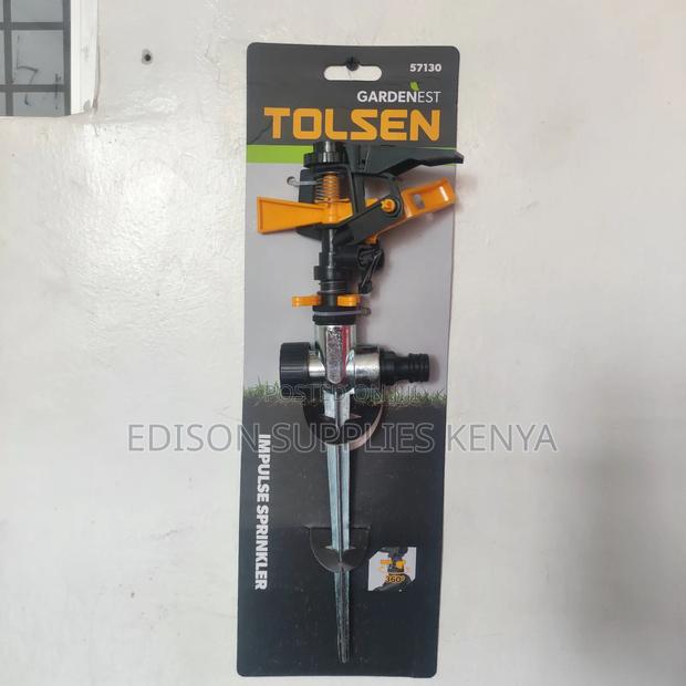 Tolsen Impulse Sprinkler With Metal Spike Stand Heavy Duty