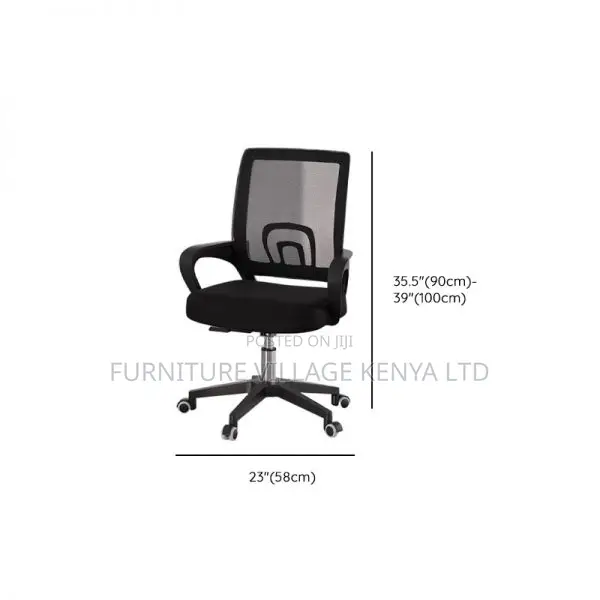 Office Chair: Light Mesh Office Chair on Wheels-Ergonomic