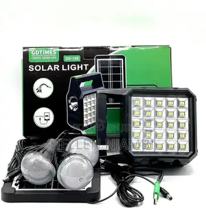 Gd Times Js-105 Solar Light System With 3 Led Bulbs