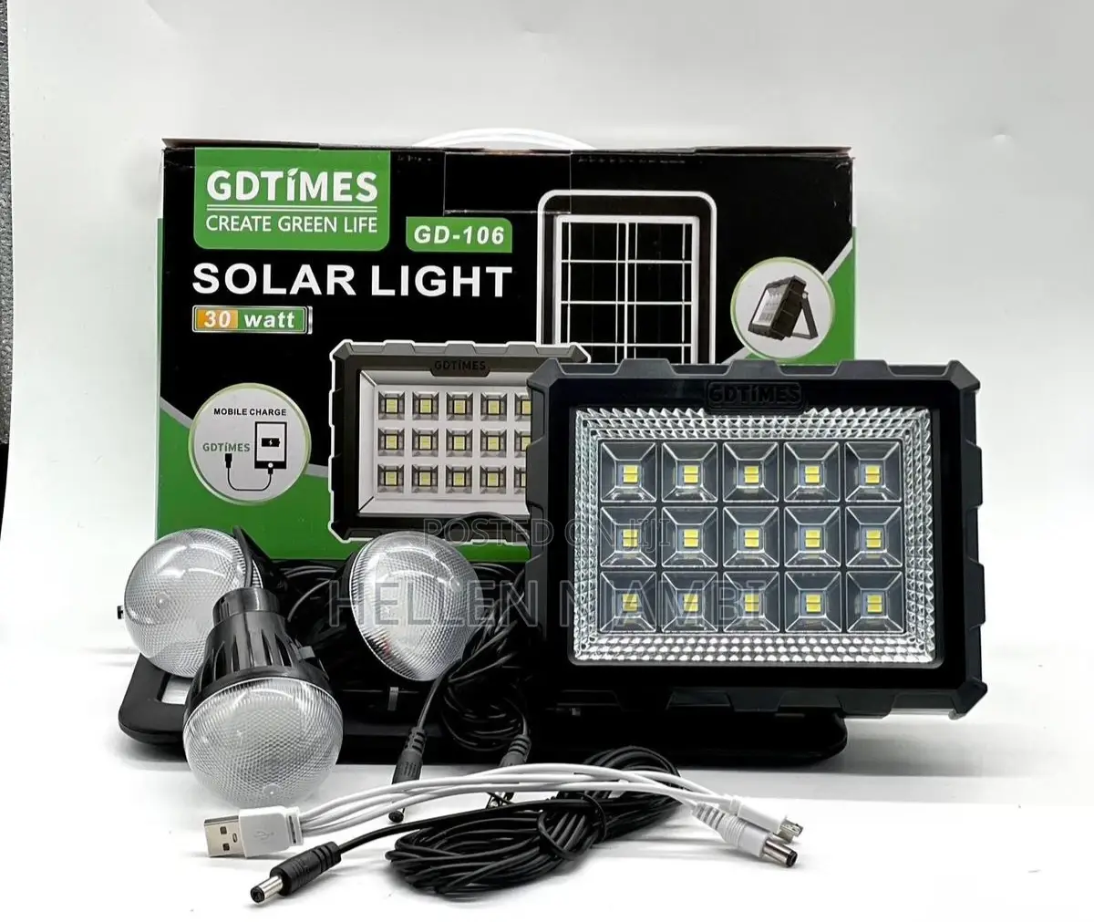 Gd Times Solar Light System Js-106 With 3led Bulbs