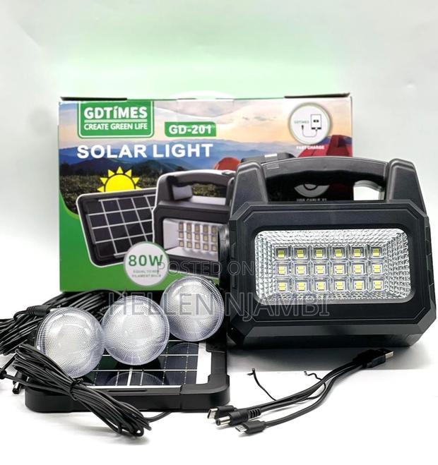 Gd Times Js-201 Solar Light System With 3led Bulbs