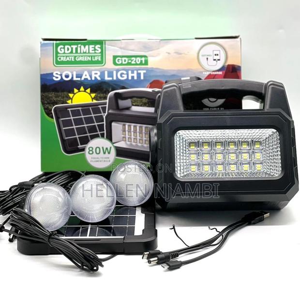 Gd Times Solar Light System Js-201 With 3led Bulbs - main view