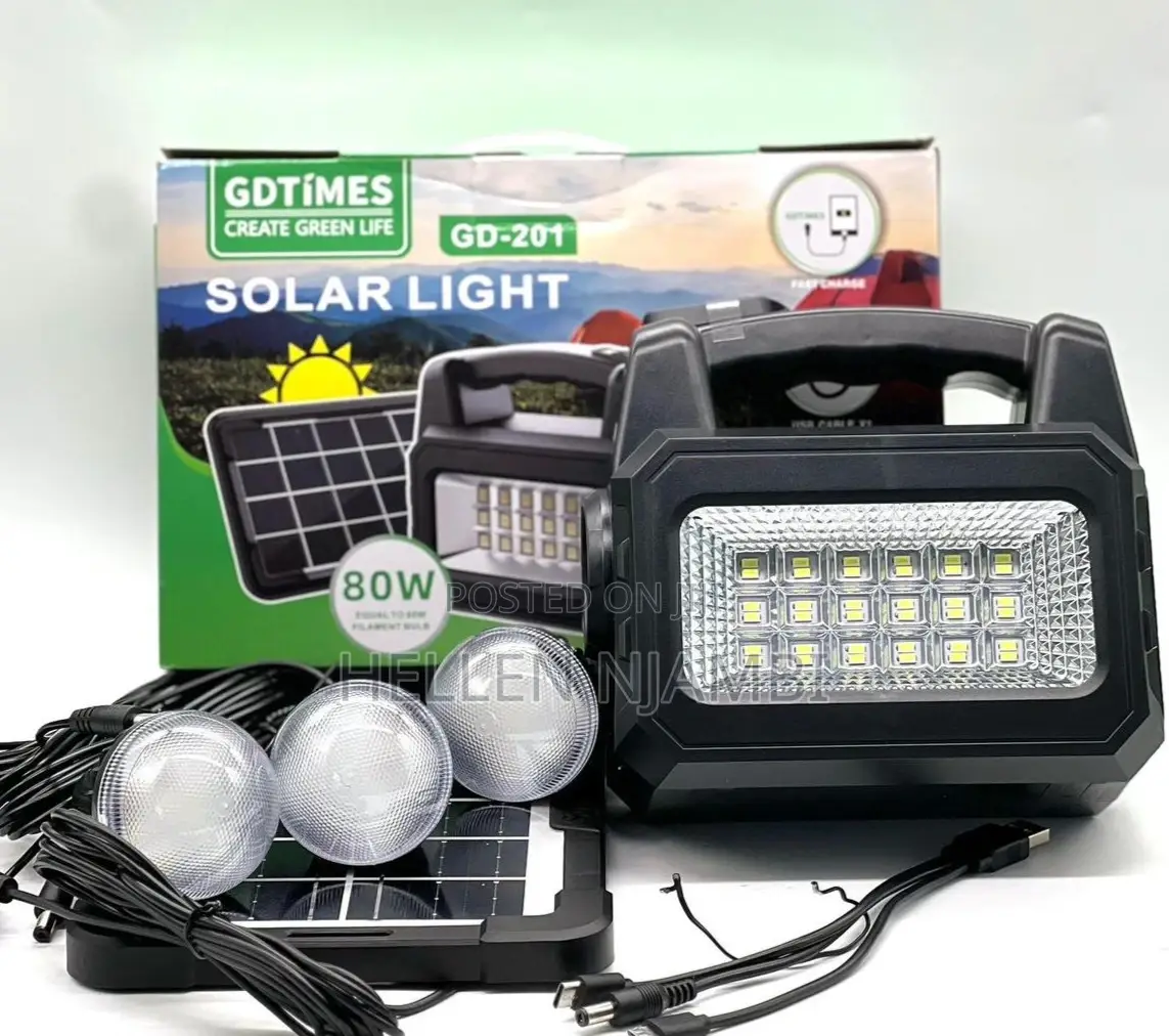 Js-201 Gd Times Solar Light System With 3led Bulbs