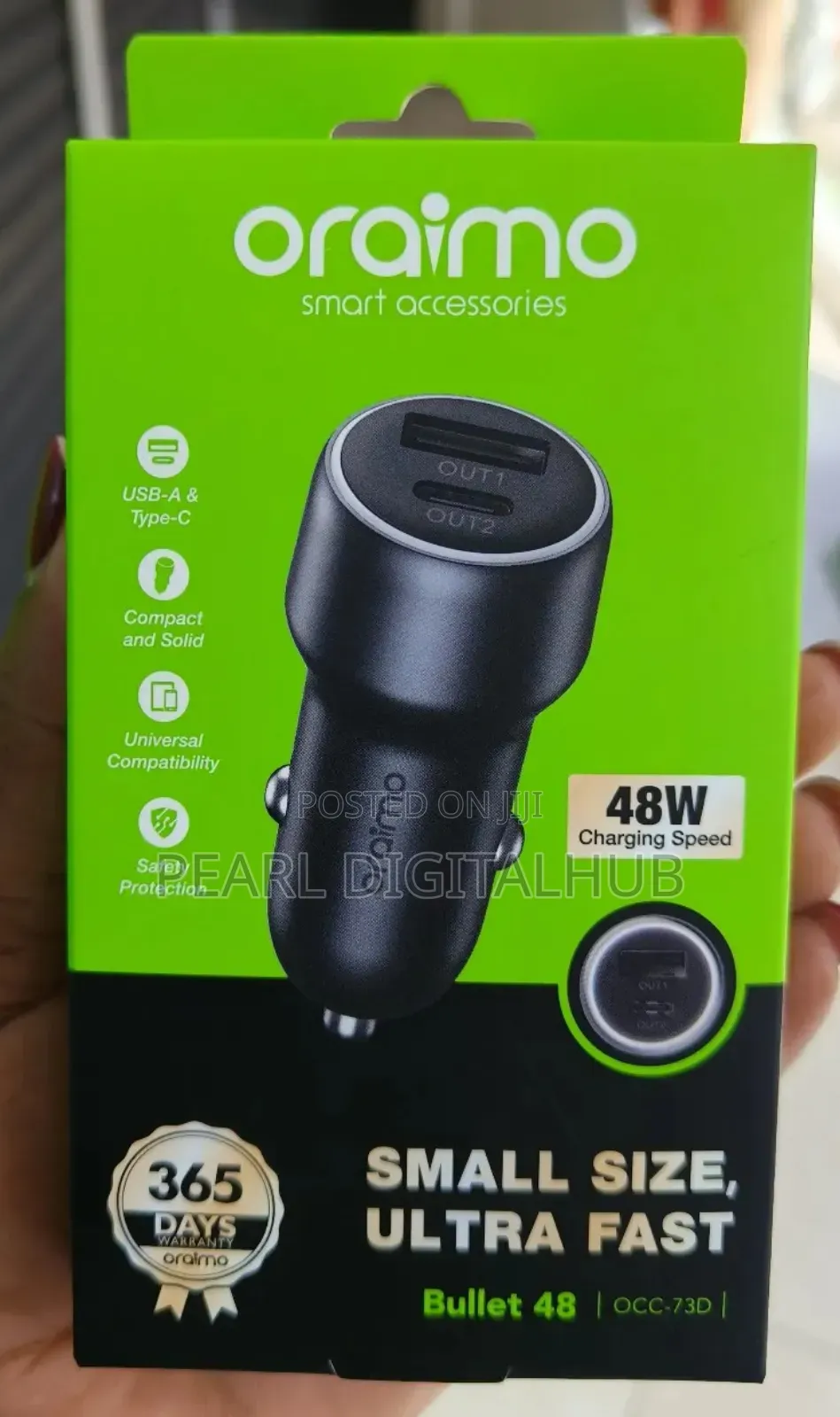 Oraimo Bullet 48w Car Ultra Fast Charger