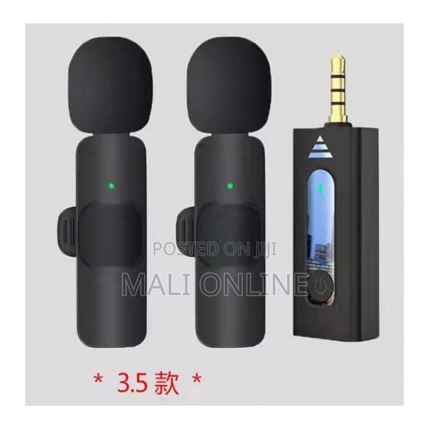 K35 Dual Wireless Microphone 3.5mm Clip-on Mic
