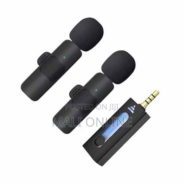 K35 Dual Wireless Microphone 3.5mm Clip-on Mic - thumbnail 2