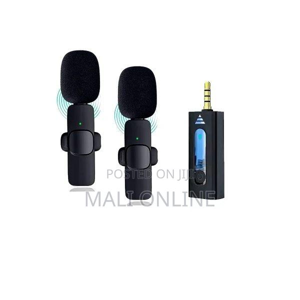 K35 Dual Wireless Microphone 3.5mm Clip-on Mic - thumbnail 3
