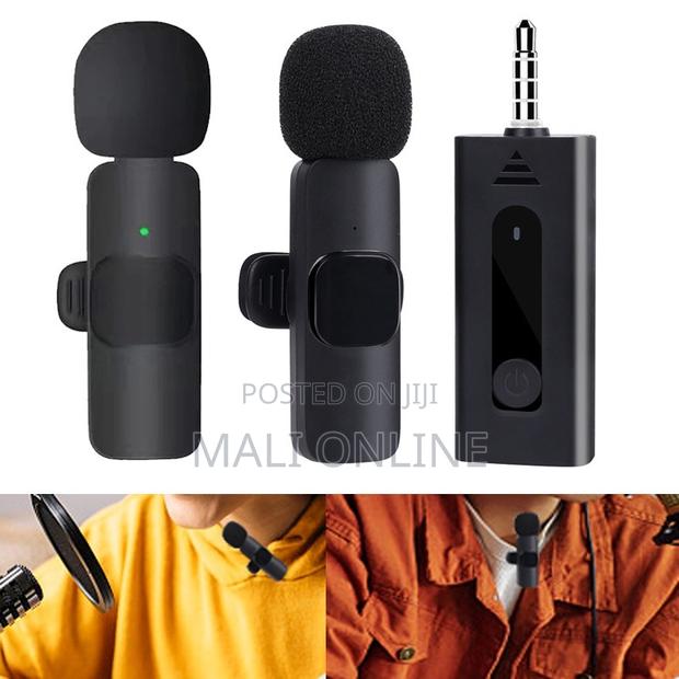 K35 Dual Wireless Microphone 3.5mm Clip-on Mic - thumbnail 5