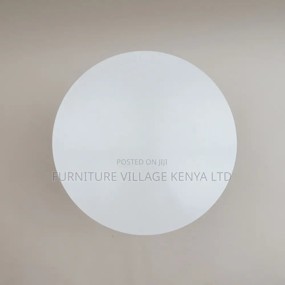 Office Table: Smooth White Round Office Accent Table