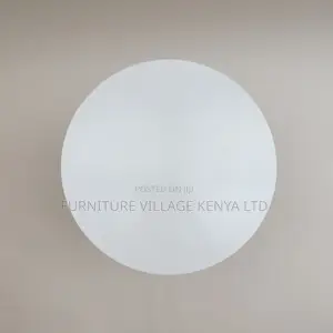 Office Table: Smooth White Round Office Accent Table