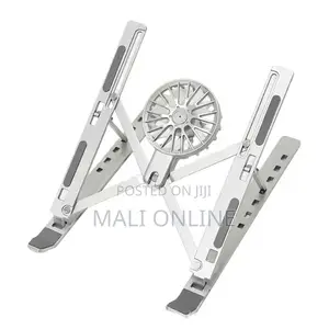 Adjustable Aluminum Laptop Stand With Detachable Cooling Fan