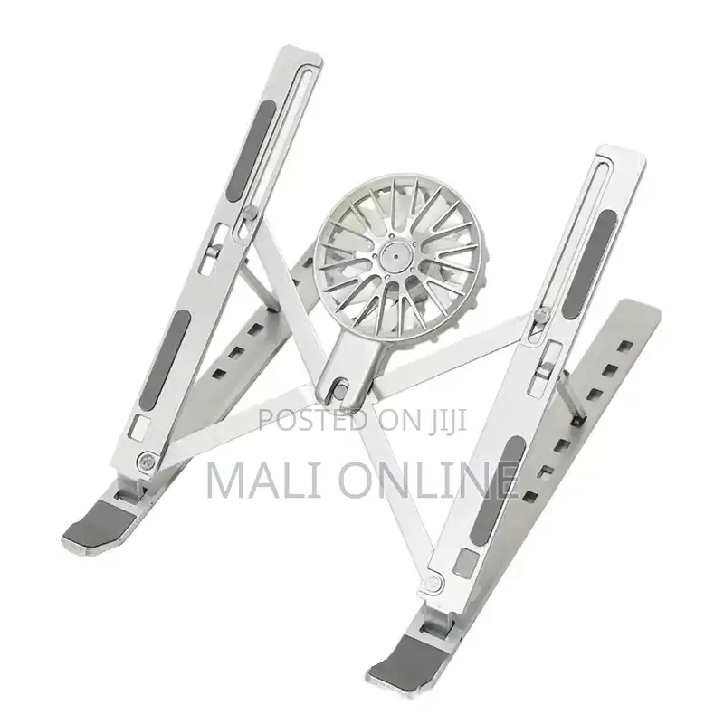 Adjustable Aluminum Laptop Stand With Detachable Cooling Fan