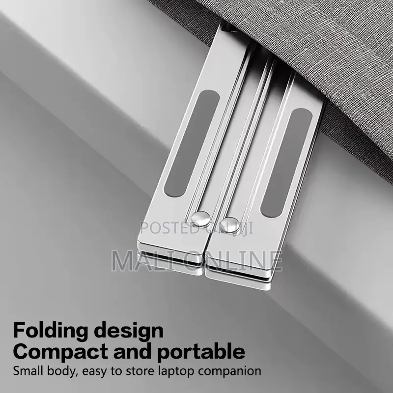 Adjustable Aluminum Laptop Stand With Detachable Cooling Fan