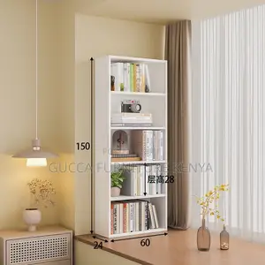 Cabinet: Corner Storage Wooden Office Bookcase