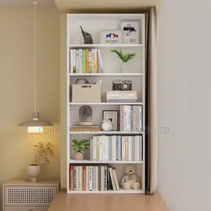 Cabinets:Simple Wood Bookcase With Shelving Storage