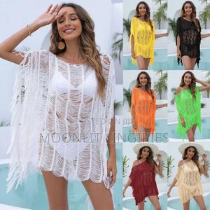 Tassel Fringe Crochet Beach Cover-Up – Free Size Elegance