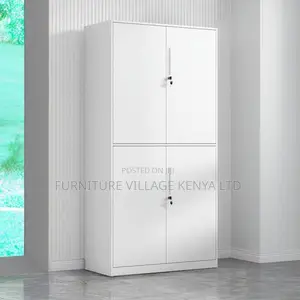 Cabinets: 4-Swing Doors Modern Style Office Cabinet