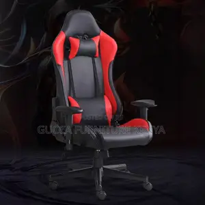 Chairs: Red Ergonomic Design Recliner Gamer Padded Chair