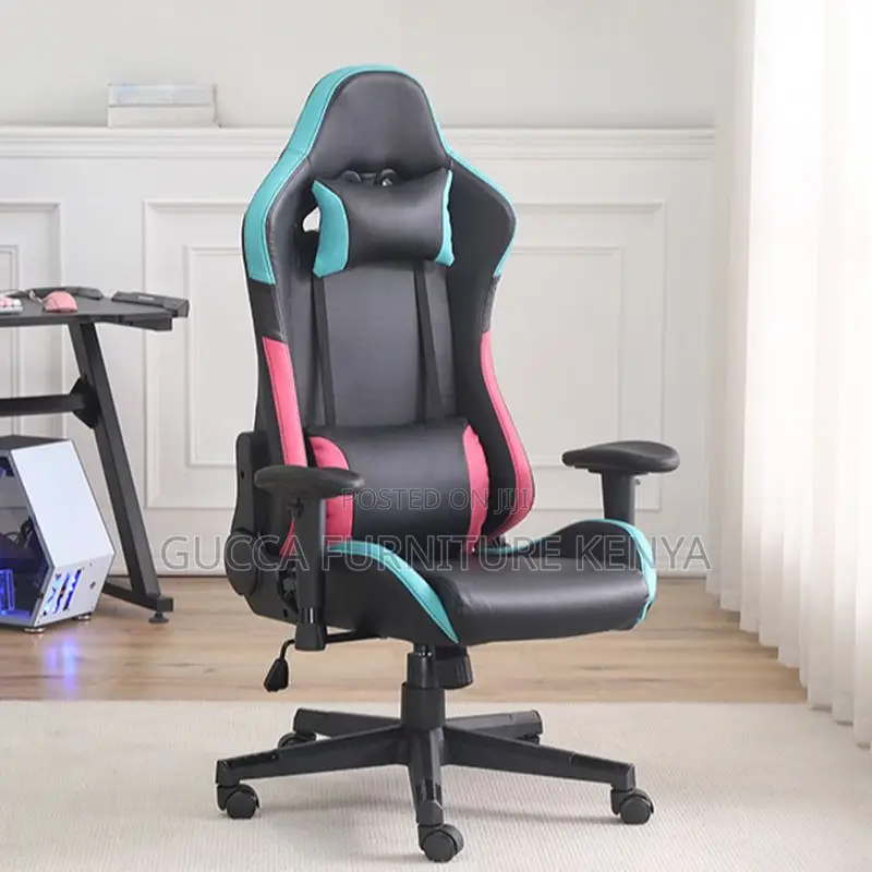 Chairs: Red Ergonomic Design Recliner Gamer Padded Chair