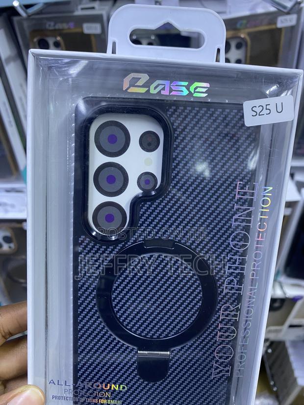 Lempiti Galaxy S25 Ultra Carbon Fiber Ringstand Magsafe Case