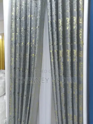 Grey Gold Curtains