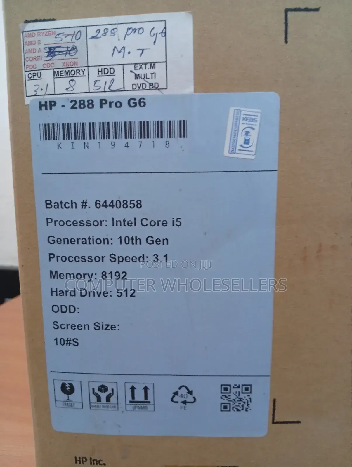 New Desktop Computer HP 8GB Intel Core I5 SSD 512GB