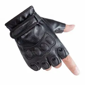 Half Leather Pu Bike Motorcycle and Bicycle Gloves