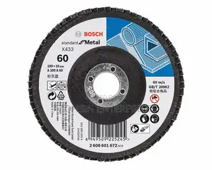German Bosch Metal Flap Disc Grit 60 and Grit 80. Bore 16mm