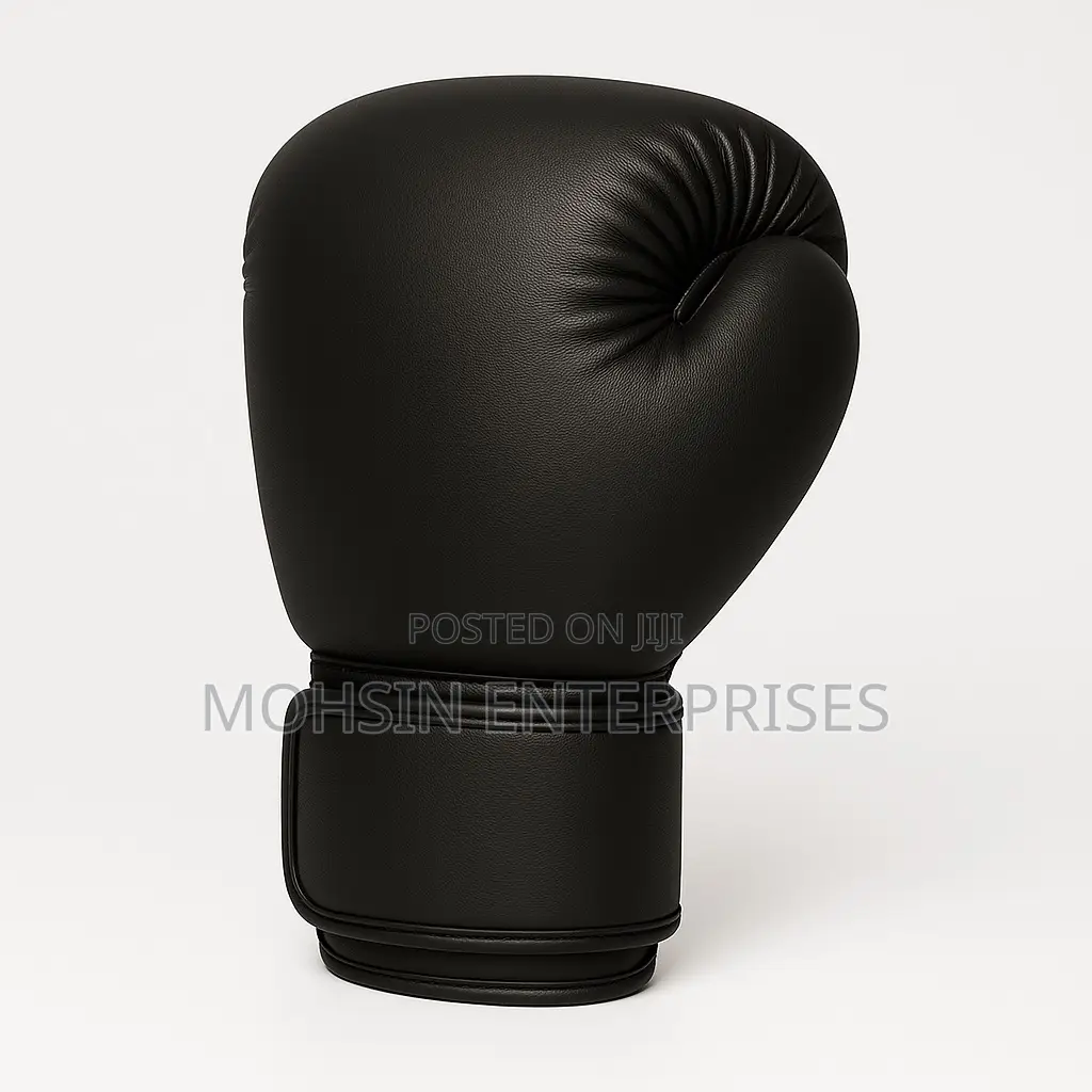 Professional Mma Boxing Gloves. Plain Black