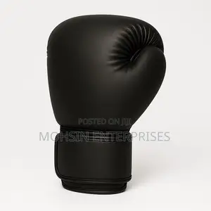 Professional Mma Boxing Gloves. Plain Black