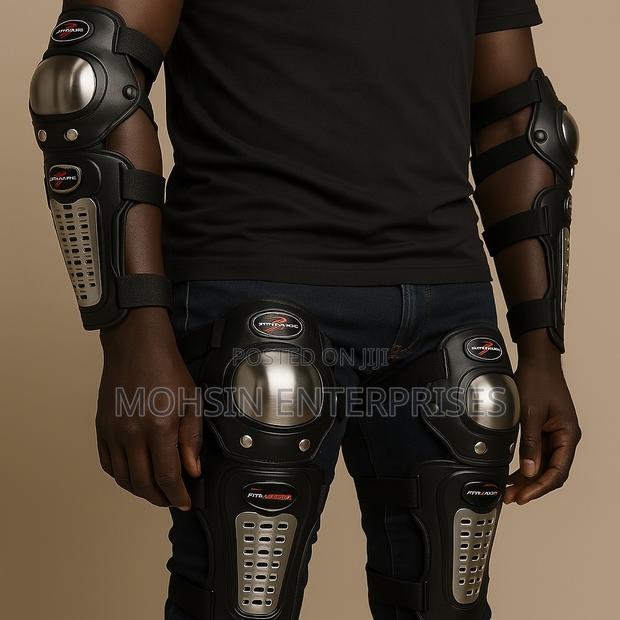 4-Piece Motorcycle Knee and Elbow Guards - thumbnail 3