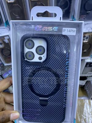 Aulumu iPhone 14 Pro Max Carbonfiber Ring Stand Magsafe Case - thumbnail 2