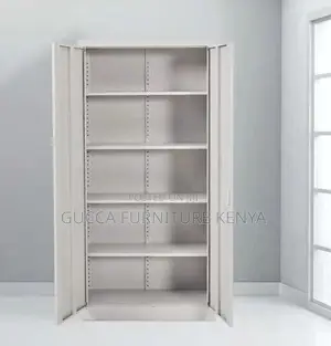 Cabinets: 2-Door Split Five-Section Filing Metallic Cabinet