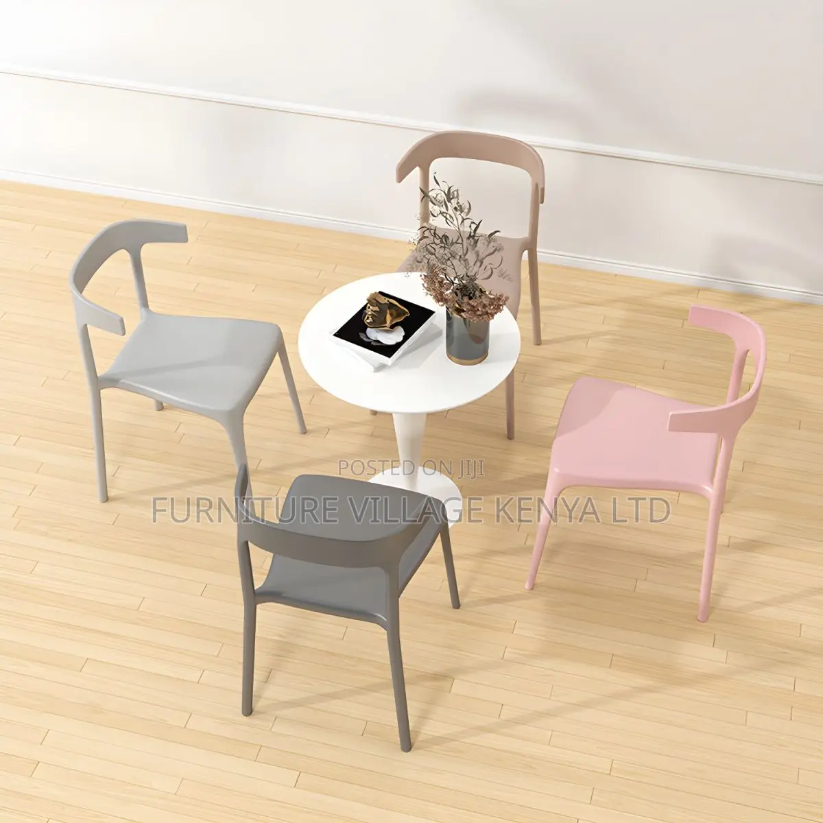 Office Chair:Plastic Stylish Garden Outdoor Chair-Coloured