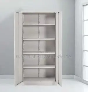 Cabinets: Dual-Door Five-Shelf Filing Steel Locker Cabinet