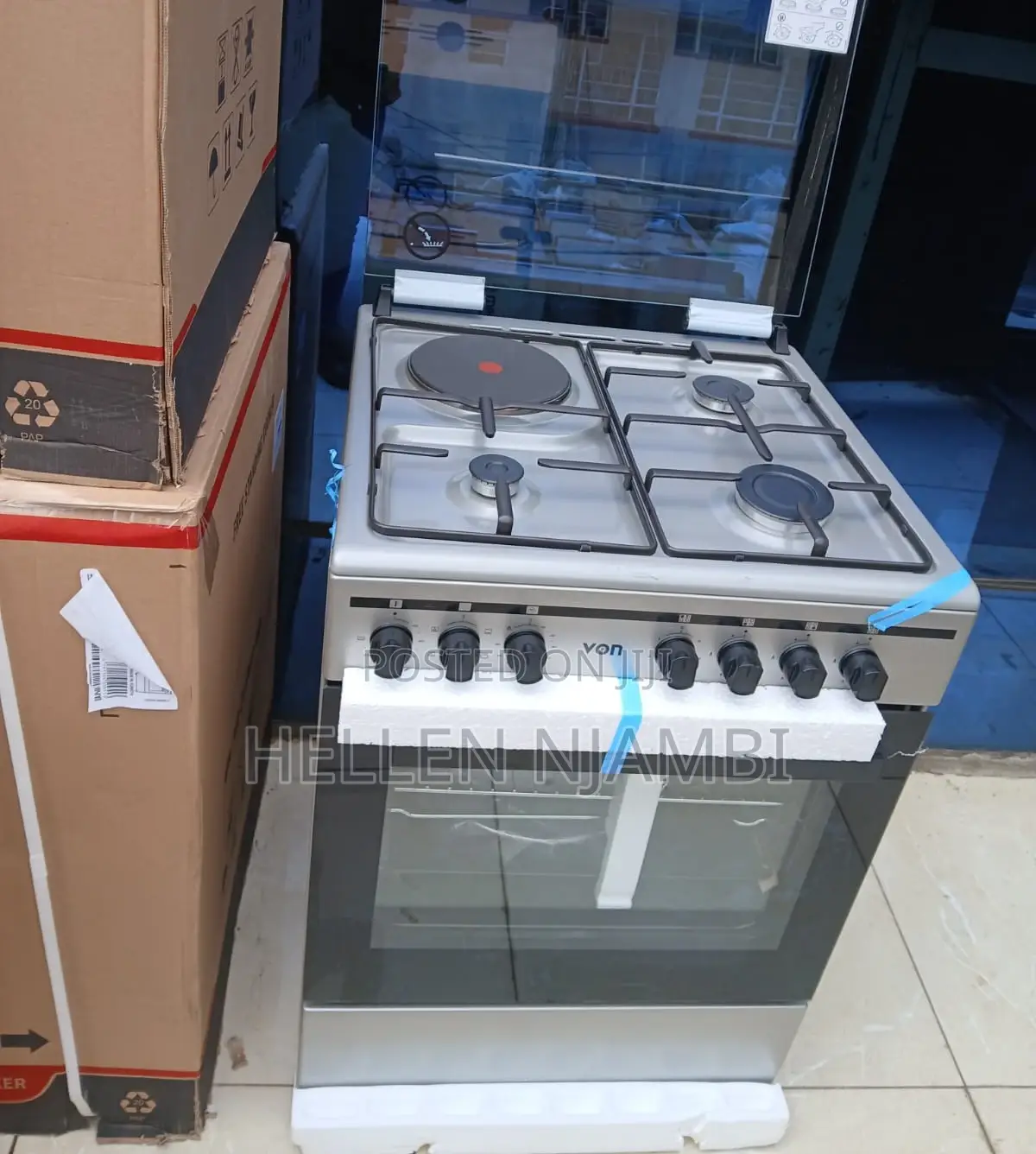 Von 50×60 3gas 1electric Standing Cooker With Gas Sensors