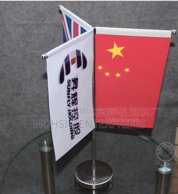 Professional 3 Flags Table Flag Stand. - thumbnail 2