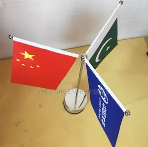 Professional 3 Flags Table Flag Stand.