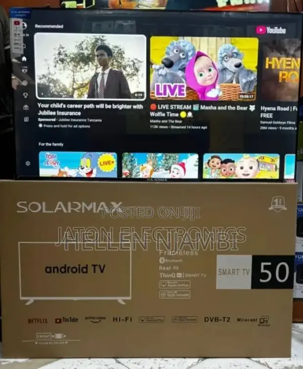 Solarmax 50" Inch Frameless Smart Android Tv