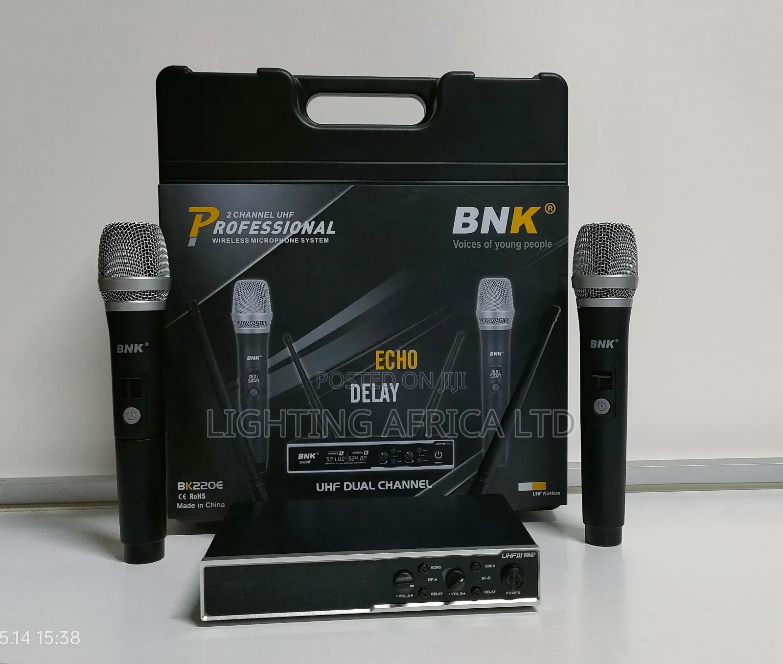 BNK 150 Meters Frequency Dual Wireless Microphone