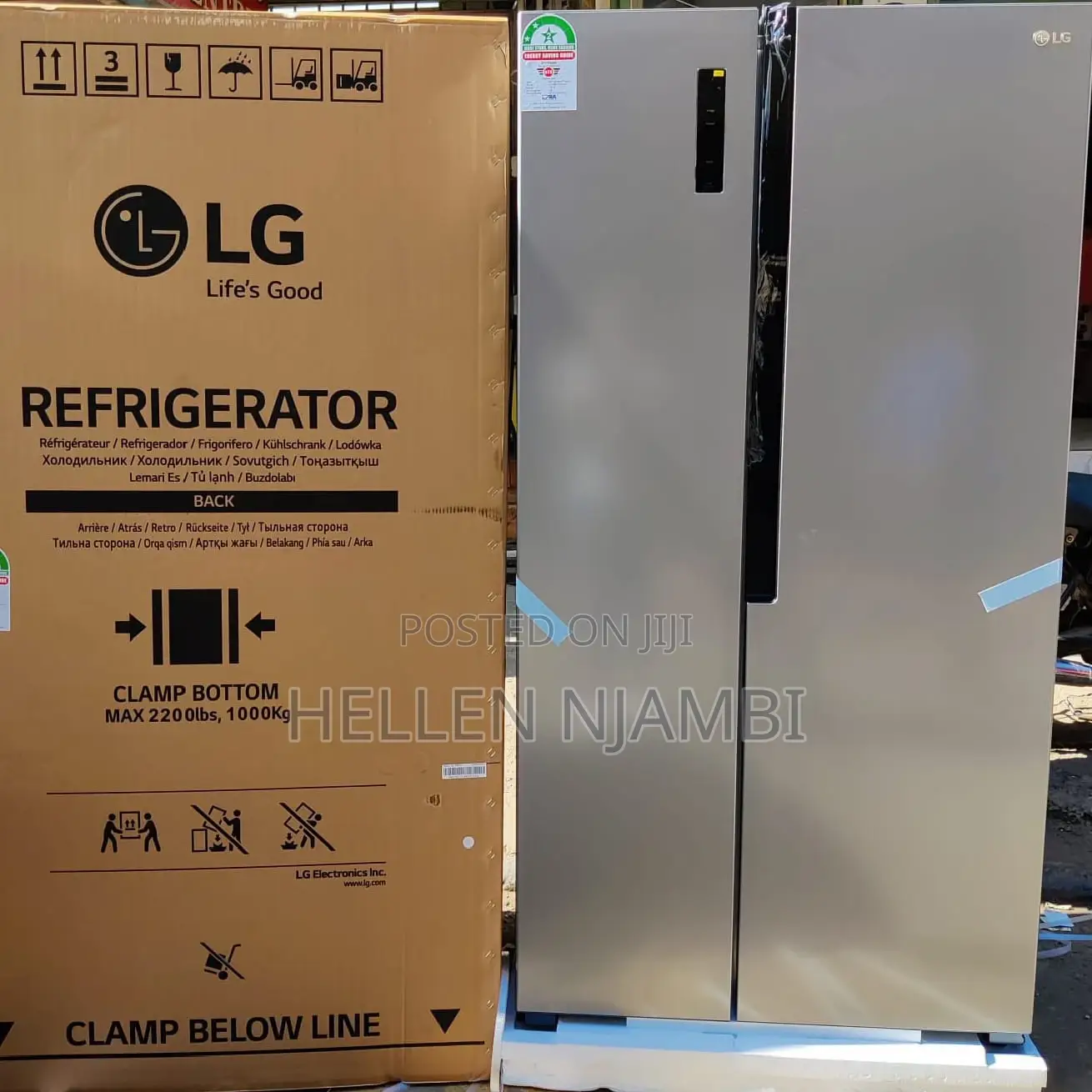 Lg Side By Side 519litres No Frost Refrigerator