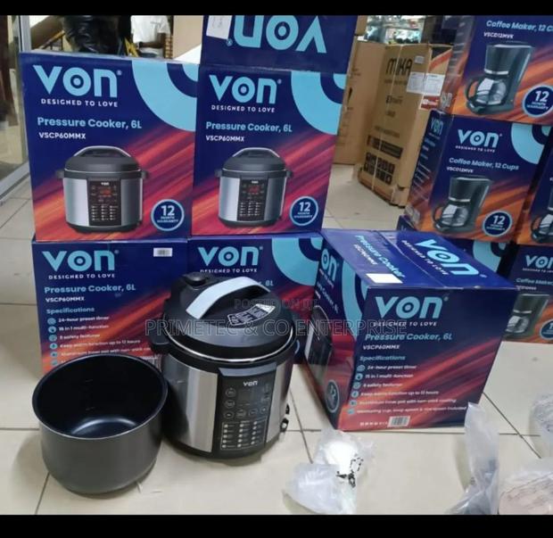 Von 6 Litres Electric Pressure Cooker Vscp60mmx