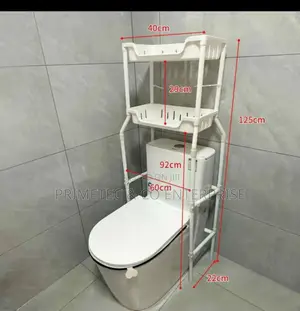 Over the Toilet / Bathroom Organizer With Organizing Basket