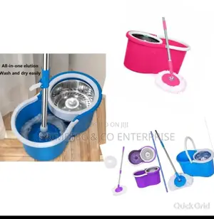 Magic Spinning Mop With Metallic Spinner