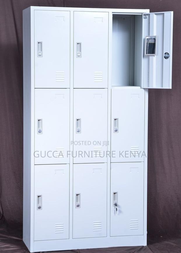 Cabinets:Durable Metal Document 12-Door Locker Cabinet - main view