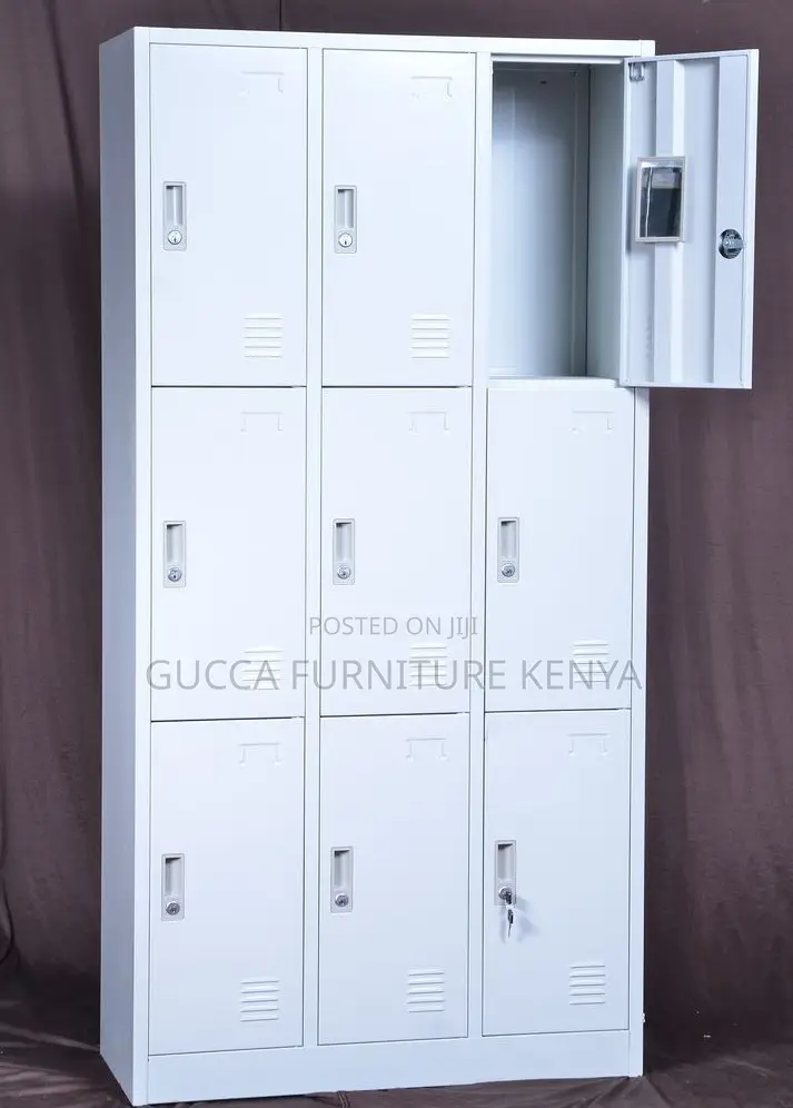 Cabinets:Durable Metal Document 12-Door Locker Cabinet