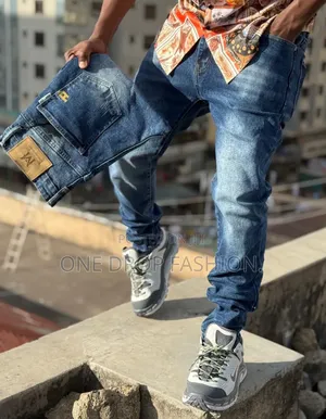 Men-Brown Washed Jeans